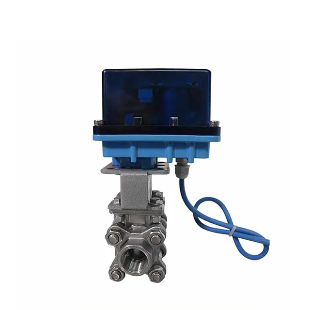 Miniatur explosionssicheres elektrisch betätigtes dreiteiliges Kugelventil 1