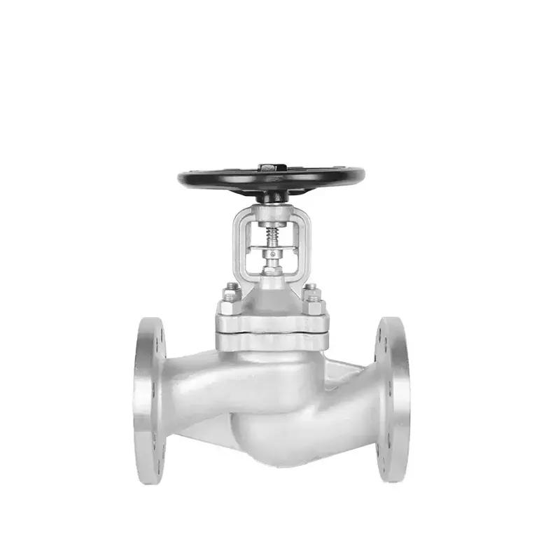 Deutscher Standard Edelstahl-Balgventil – Frontansicht