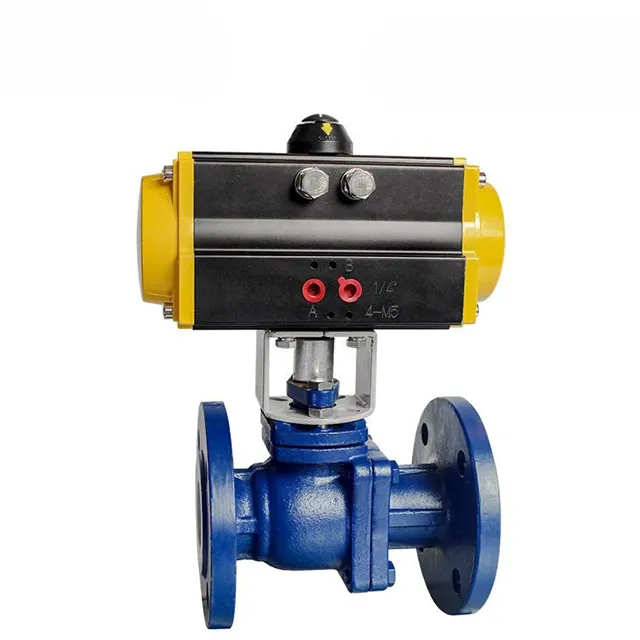 Detail der PTFE-Fluorbeschichtung im pneumatischen geflanschten Kugelventil für eine starke Korrosionsbeständigkeit