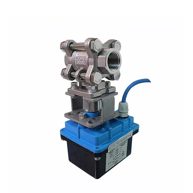 Miniatur explosionssicheres elektrisch betätigtes dreiteiliges Kugelventil 4