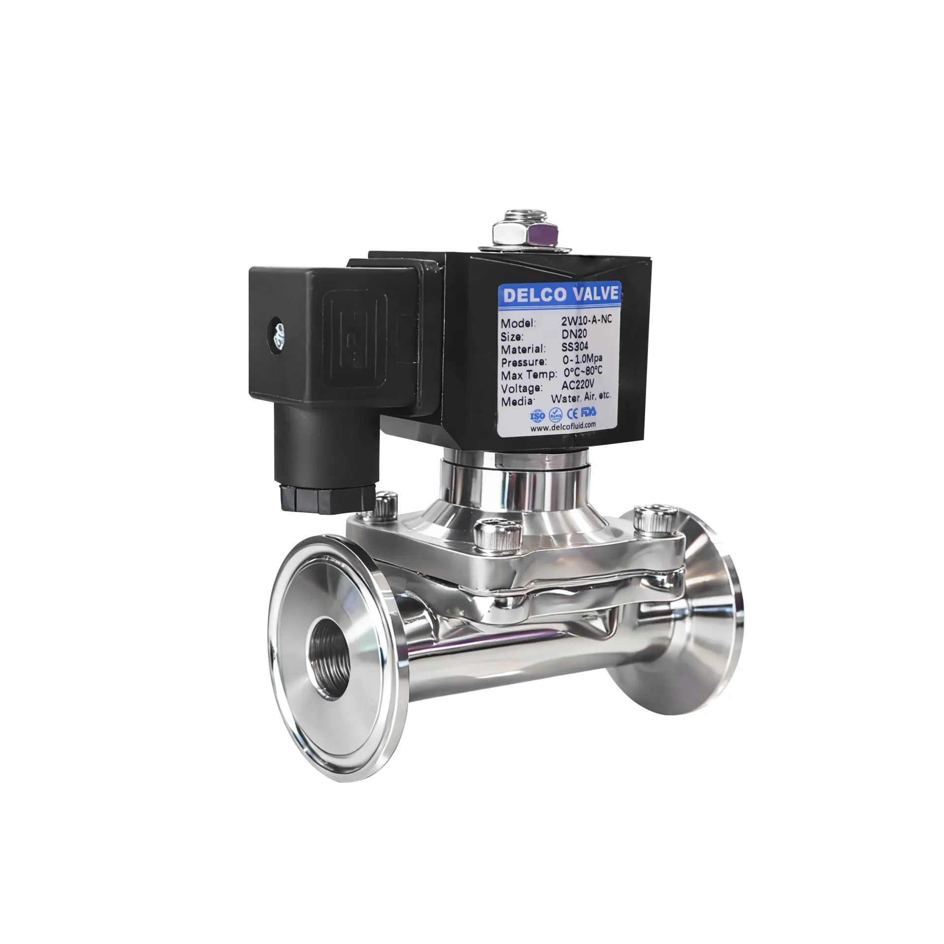 2W-10A Sanitär-Membran-Magnetventil für lebensmitteltaugliche Membran 3