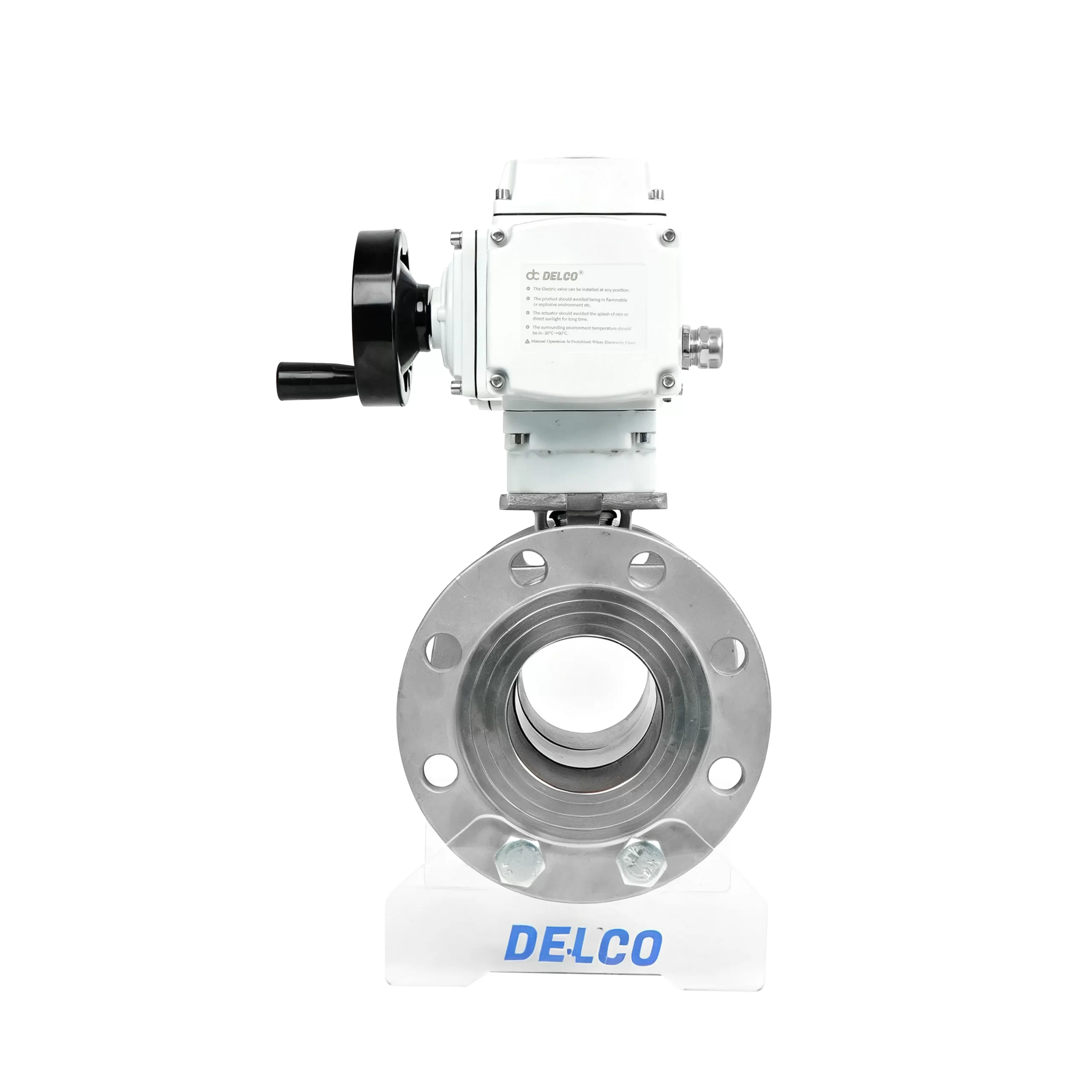 DK55-3PF elektrisches dreiteiliges Edelstahl-Kugelventil mit Flansch 2