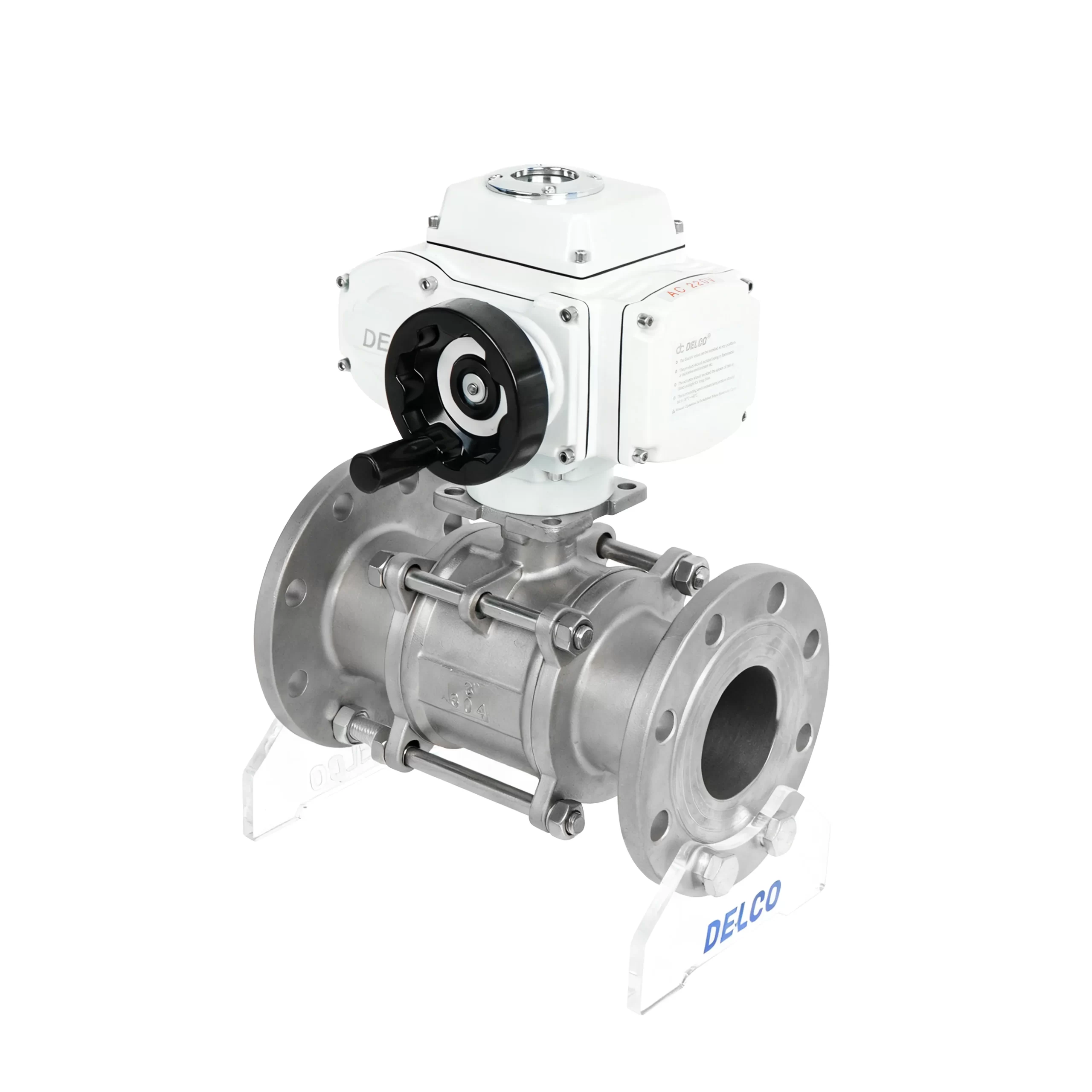 DK55-3PF Electric 3-Piece Stainless Steel Flanged Ball Valve 6