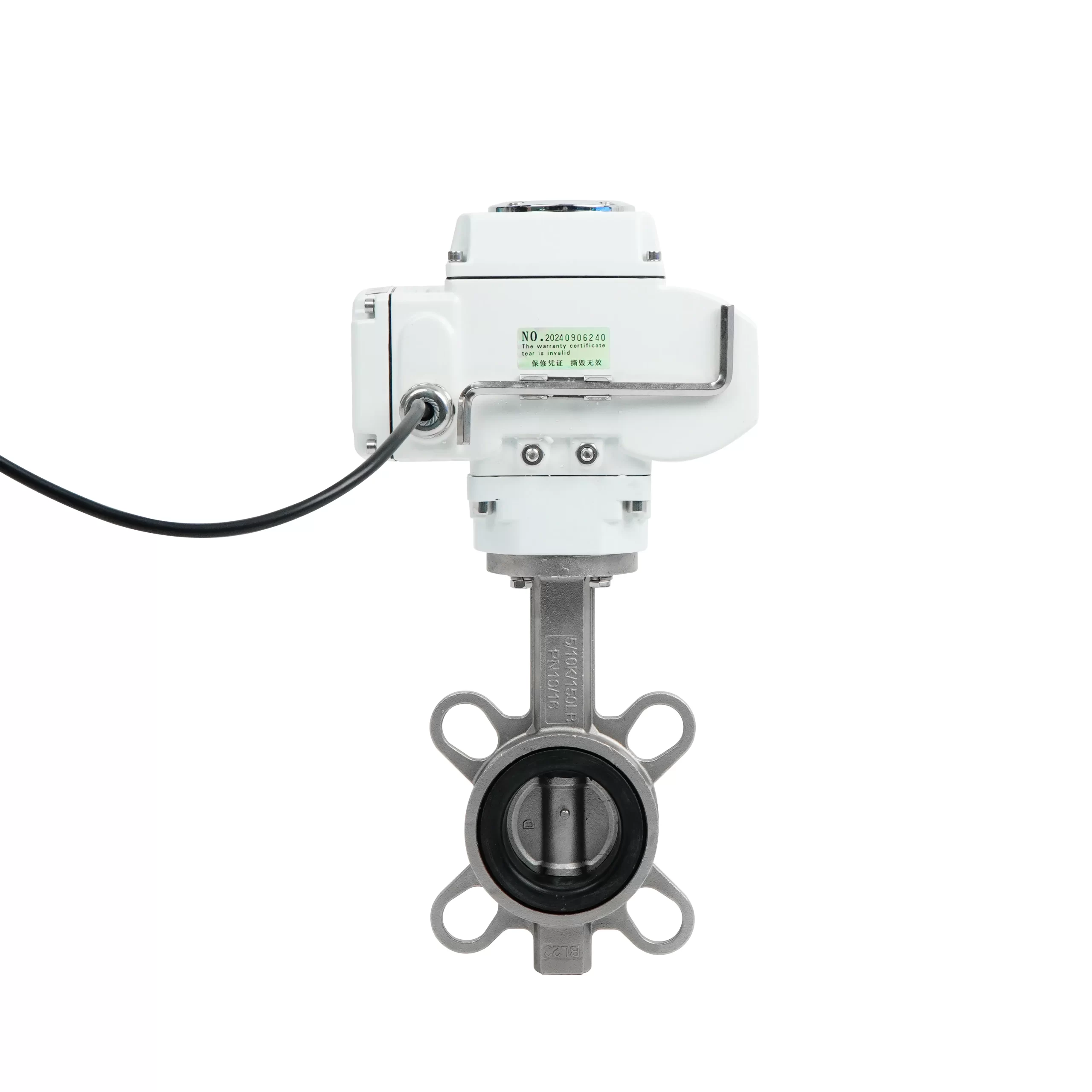 DK56-WS-S Electric Stainless Steel Wafer Butterfly Valve 2