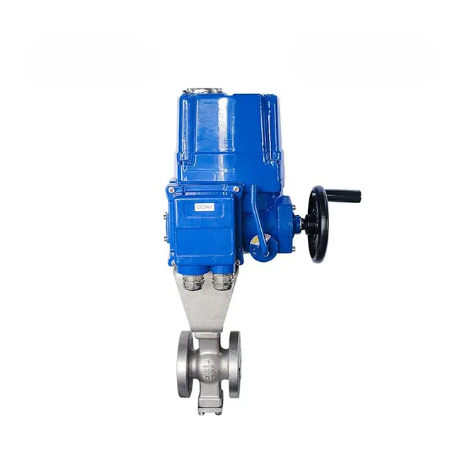 QT-DK55-VF elektrisches, explosionssicheres V-Typ Flansch-Kugelventil 4
