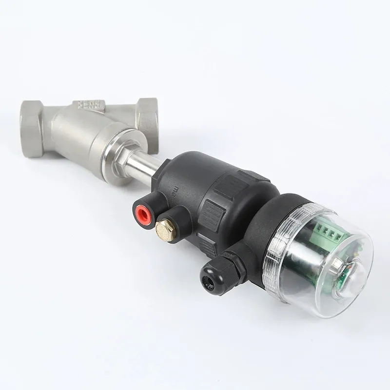 DELCO DK17A Pneumatic Threaded Angle Seat Valve with Signal Feedback Limit Switch 1