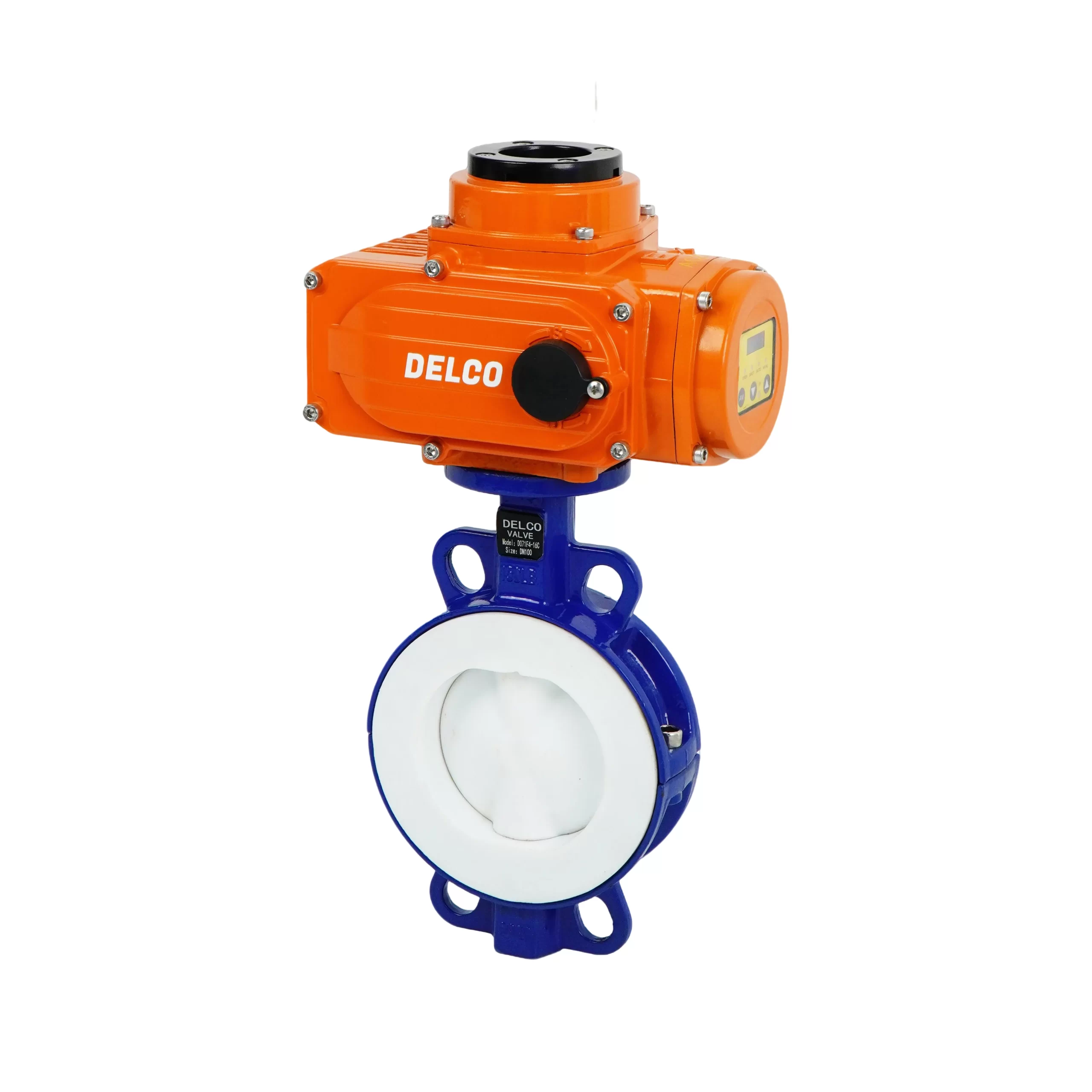 IP67-DK56-DC Electric Cast Iron Laminated Fluorine Butterfly Valve 5