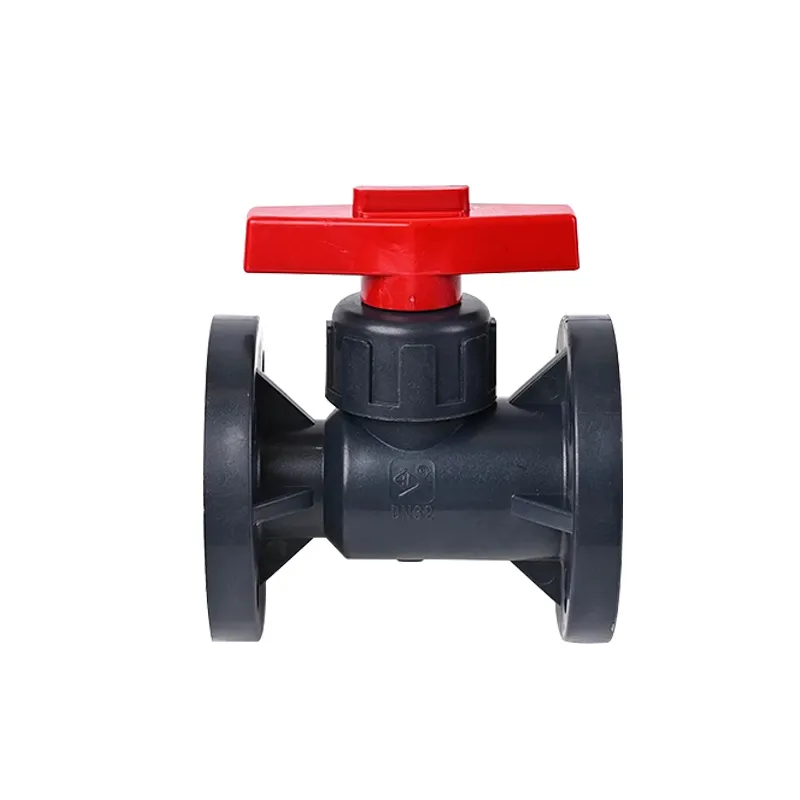 Manual two-way plastic flange ball valve 3