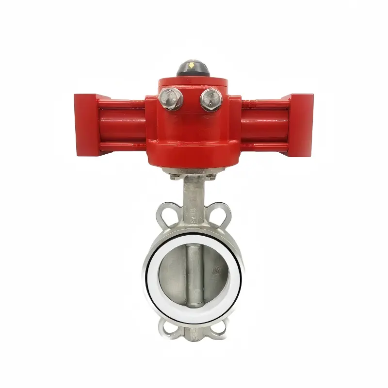 DELCO MYD-WB-S hydraulic stainless steel wafer butterfly valve 2